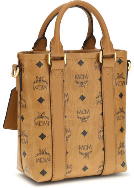 Genti de umar MCM Aren Mini printed canvas Tote Bag COGNAC Femei (BM 19718045) 3