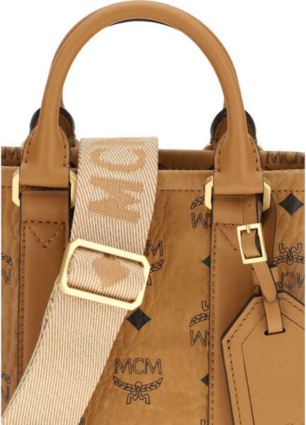 Genti de umar MCM Aren Mini printed canvas Tote Bag COGNAC Femei (BM 19718045) 4
