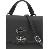 Genti de mana Zanellato Dama - Genti de mana Zanellato Saeta Baby leather Postina Handbag BLACK LAVAGNA Femei (BM 19718051) - B-mall.ro