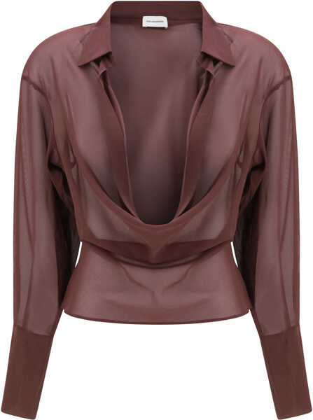 Camasi casual THE ANDAMANE Draped Shirt AUBERGINE Femei (BM 19718066) 1