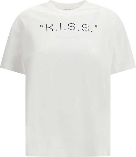 Tricouri Off-White Kiss Quote T-shirt WHITE-BLACK Femei (BM 19718069) 1