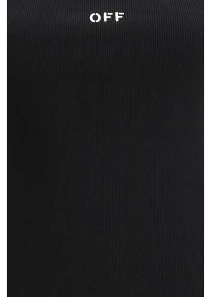 Topuri Off-White Off Stamp Rib Tank Top BLACK-WHITE Femei (BM 19718072) 3