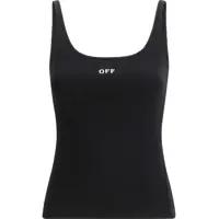 Topuri Off Stamp Rib Tank Top Femei