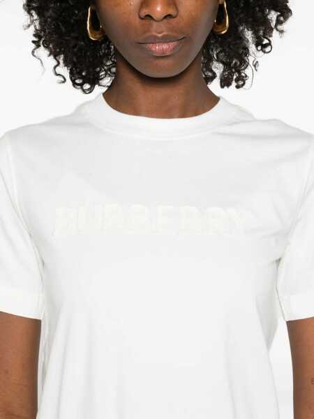 Tricouri Burberry Logo T-shirt CHALK Femei (BM 19718096) 5