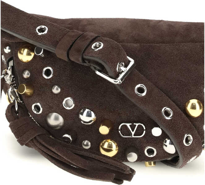 Genti de mana Valentino Garavani Nellcte suede Fanny Pack TESTA DI MORO Barbati (BM 19718108) 4