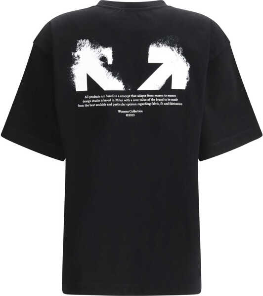 Tricouri Off-White Half Arrow Skate Logo T-shirt BLACK-WHITE Femei (BM 19718111) 2