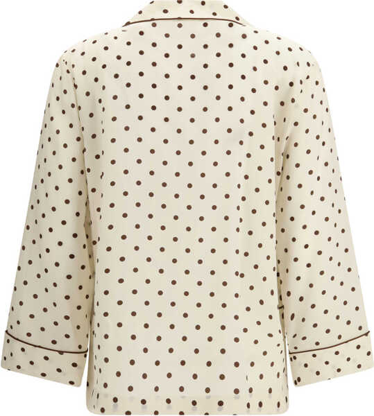 Camasi casual P.A.R.O.S.H. Polka-dot silk Shirt FANTASIA PANNA Femei (BM 19718114) 2