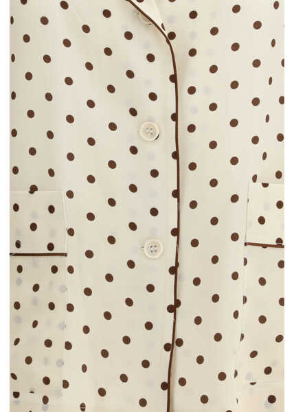 Camasi casual P.A.R.O.S.H. Polka-dot silk Shirt FANTASIA PANNA Femei (BM 19718114) 3