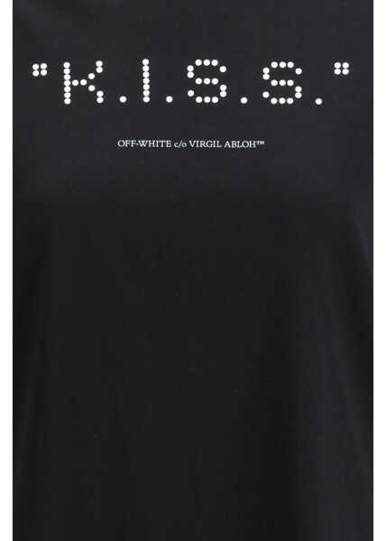 Tricouri Off-White Kiss Quote T-shirt BLACK-WHITE Femei (BM 19718135) 3