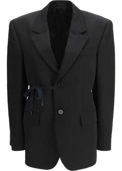 Jachete Balenciaga Barathea wool tailored Jacket BLACK Femei (BM 19718165) 1