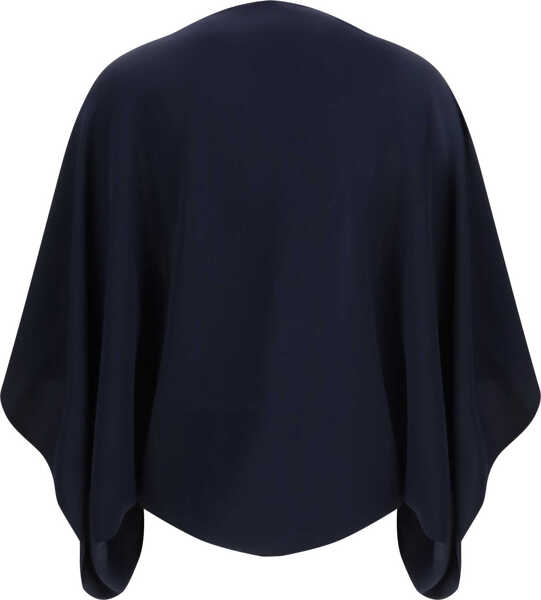 Pulovere casual P.A.R.O.S.H. Draped mid-length Sweatshirt BLU Femei (BM 19718180) 2