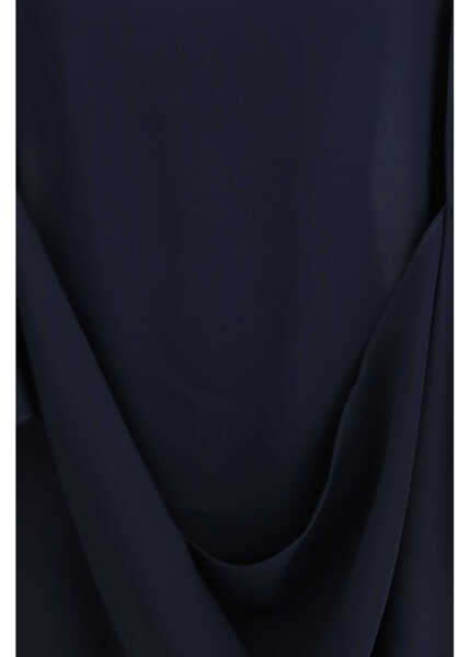 Pulovere casual P.A.R.O.S.H. Draped mid-length Sweatshirt BLU Femei (BM 19718180) 3