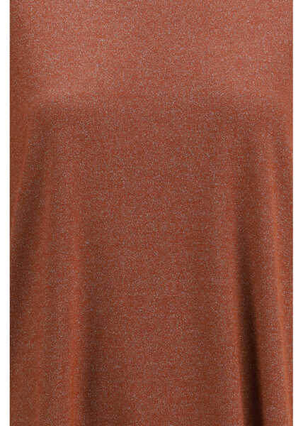 Tricouri Brunello Cucinelli cashmere glitter T-shirt FIRE BRICK Femei (BM 19718189) 3