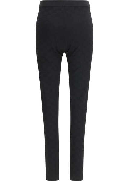 Pantaloni casual Gucci Elastic GG jacquard Leggings BLACK Femei (BM 19718192) 2