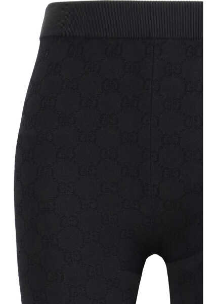 Pantaloni casual Gucci Elastic GG jacquard Leggings BLACK Femei (BM 19718192) 3