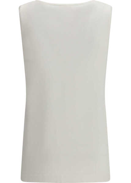 Pulovere casual P.A.R.O.S.H. Crew-neck tank Top PANNA Femei (BM 19718201) 2