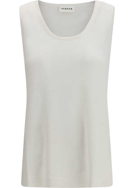 Pulovere casual P.A.R.O.S.H. Crew-neck tank Top PANNA Femei (BM 19718201) 1