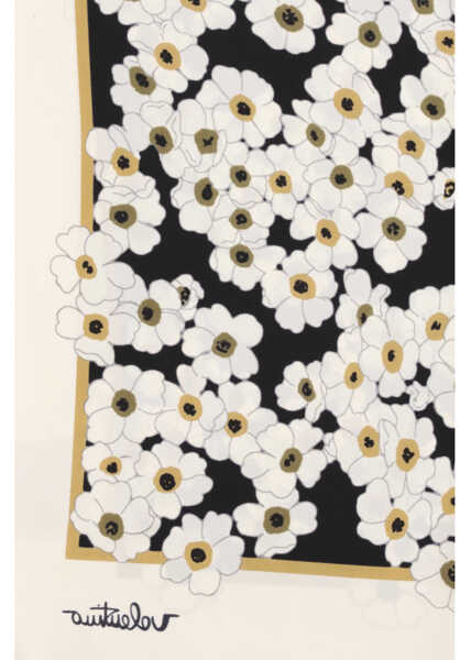 Esarfe Valentino Garavani Silk floral Scarf NERO-AVORIO-GIALLO/AVORIO Femei (BM 19718204) 3