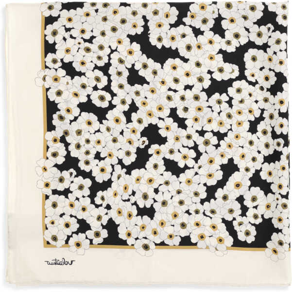Esarfe Valentino Garavani Silk floral Scarf NERO-AVORIO-GIALLO/AVORIO Femei (BM 19718204) 1