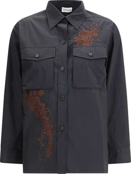 Camasi casual P.A.R.O.S.H. Embroidered Shirt NERO Femei (BM 19718213) 1