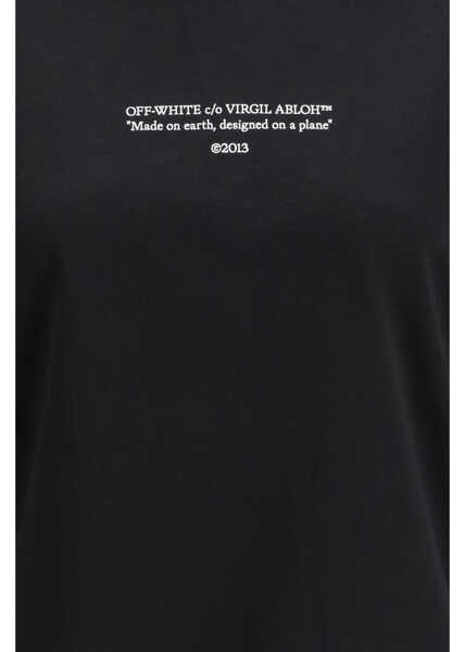 Tricouri Off-White Made on earth, designed on a plane T-shirt BLACK-WHITE Femei (BM 19718225) 3