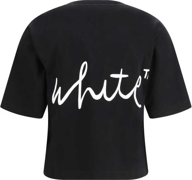 Tricouri Off-White Short-sleeve T-shirt BLACK-WHITE Femei (BM 19718231) 2