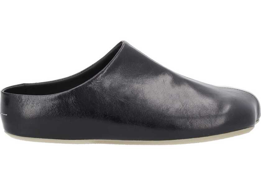 Espadrile MM6 Maison Margiela Anatomical Leather Sabot BLACK Barbati (BM 19718543) 1