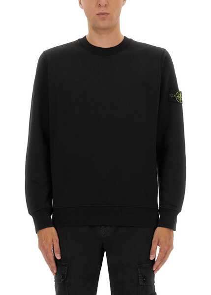 Bluze de trening Stone Island Felpa Regular Fit In Cotone Biologico BLACK Barbati (BM 19718555) 1