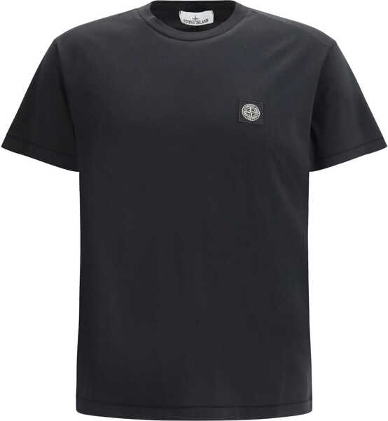 Tricouri Stone Island Logo-patch T-shirt BLACK Barbati (BM 19718591) 1
