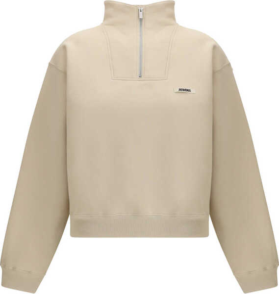 Bluze de trening JACQUEMUS Half-zip Sweatshirt LIGHT BEIGE Femei (BM 19718600) 1