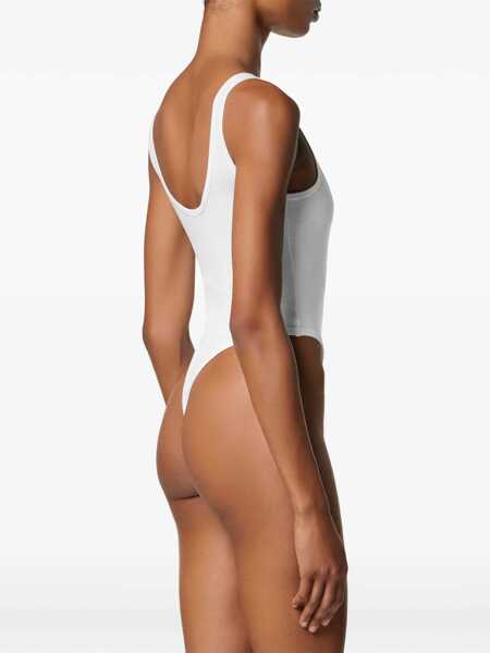 Body-uri Versace Ribbed cotton Bodysuit WHITE Femei (BM 19718603) 4