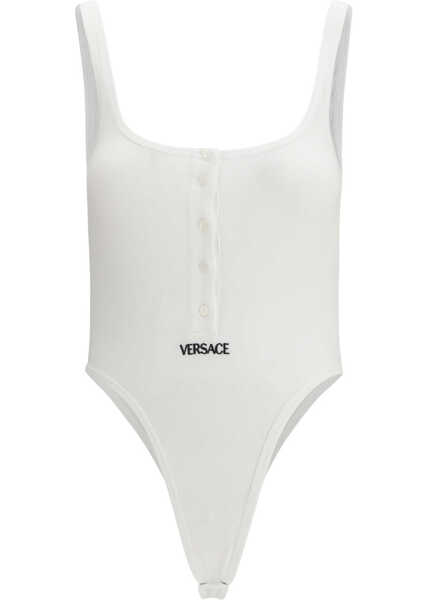 Body-uri Versace Ribbed cotton Bodysuit WHITE Femei (BM 19718603) 1