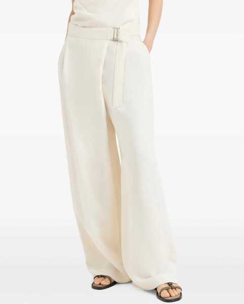 Pantaloni casual Brunello Cucinelli Crossed Pants PANNA Femei (BM 19718609) 4