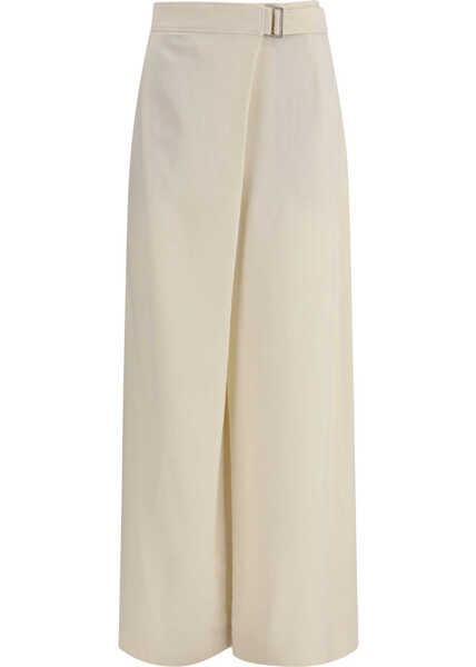 Pantaloni casual Brunello Cucinelli Crossed Trousers PANNA Femei (BM 19718609) 1