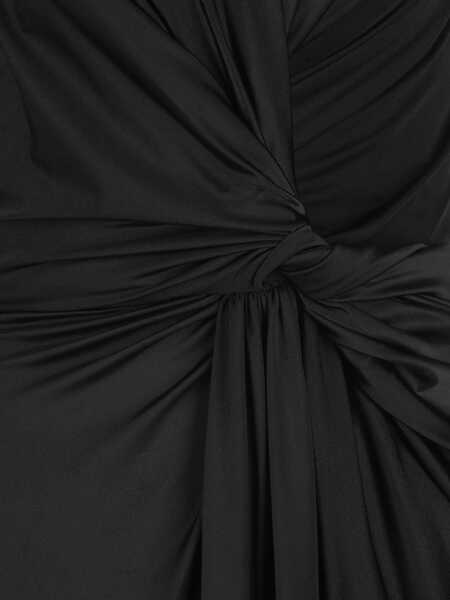 Rochii Balenciaga Draped midi Dress BLACK Femei (BM 19718615) 3