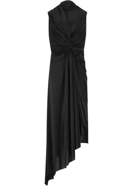 Rochii Balenciaga Draped midi Dress BLACK Femei (BM 19718615) 1
