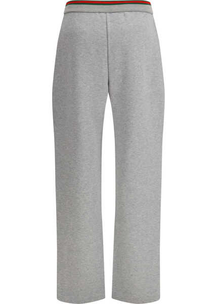 Pantaloni casual Gucci Cotton jersey leisure Trousers GREY MELANGE Femei (BM 19718618) 2
