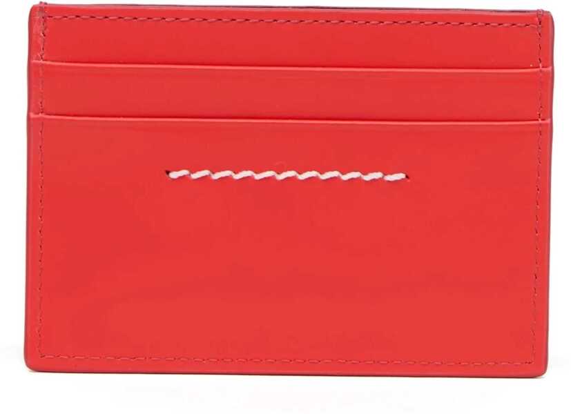 Portofele MM6 Maison Margiela Card Holder With Logo ORANGE Barbati (BM 19718690) 2