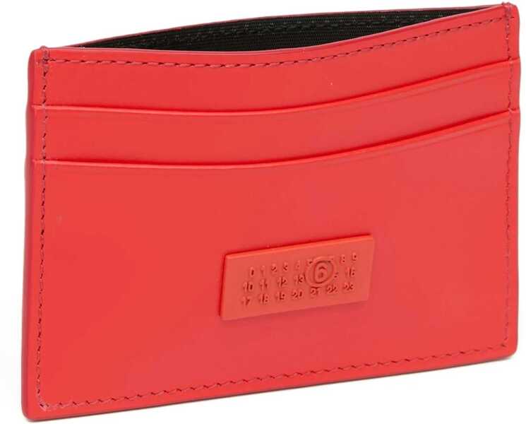 Portofele MM6 Maison Margiela Card Holder With Logo ORANGE Barbati (BM 19718690) 3