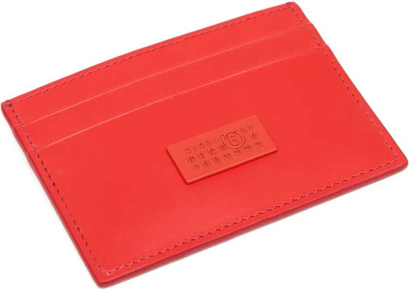 Portofele MM6 Maison Margiela Card Holder With Logo ORANGE Barbati (BM 19718690) 4
