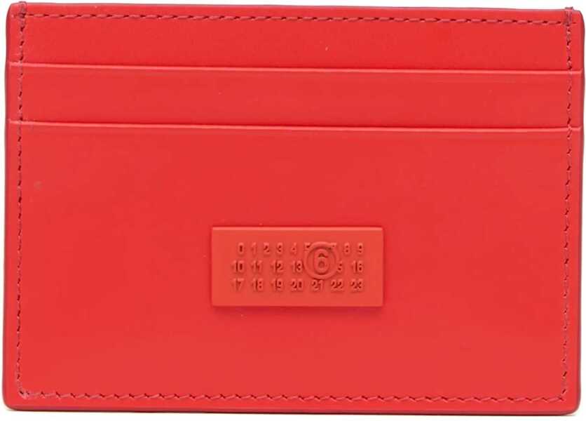 Portofele MM6 Maison Margiela Card Holder With Logo ORANGE Barbati (BM 19718690) 1