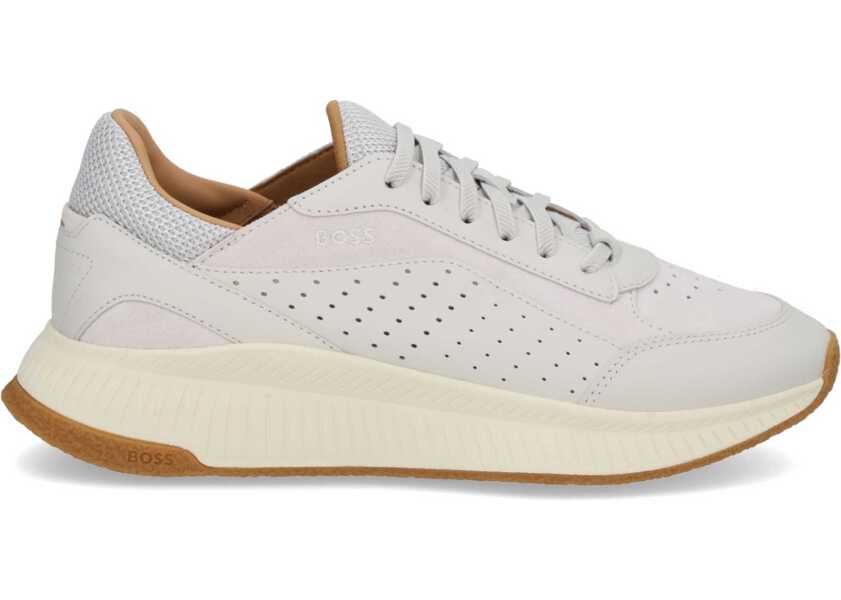 Sneakers Hugo Boss Leather Sneaker GREY Barbati (BM 19718756) 1