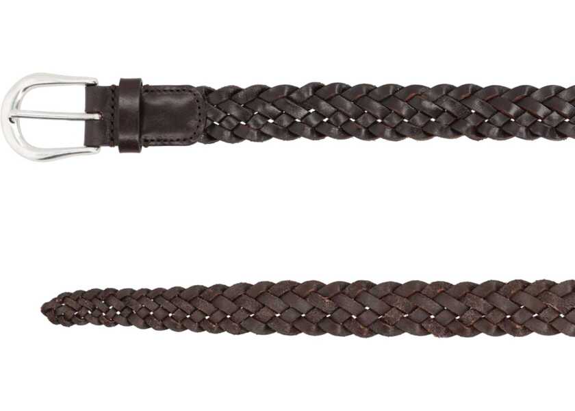 Curele STUDIO NICHOLSON Braided Belt BROWN Barbati (BM 19718771) 2