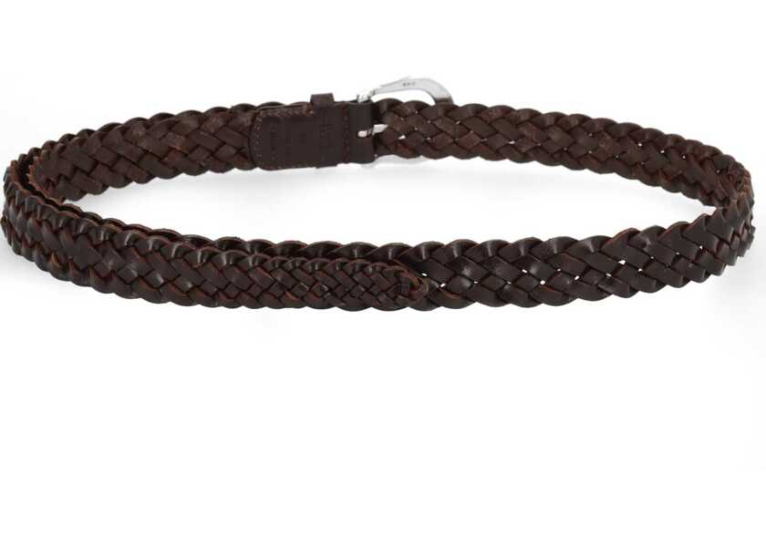 Curele STUDIO NICHOLSON Braided Belt BROWN Barbati (BM 19718771) 3