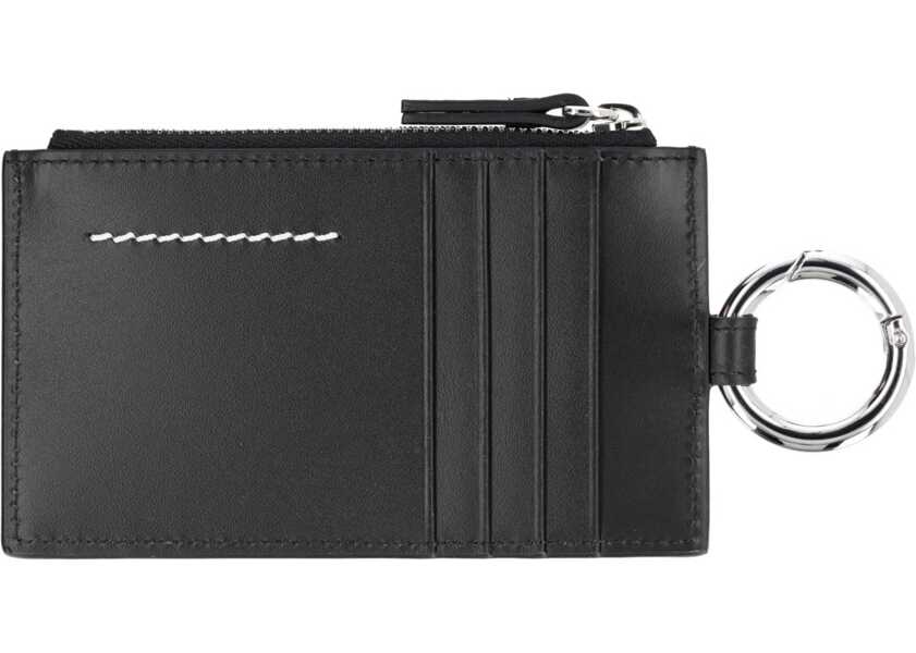 Portofele MM6 Maison Margiela Zippered Card Holder BLACK Barbati (BM 19718783) 2