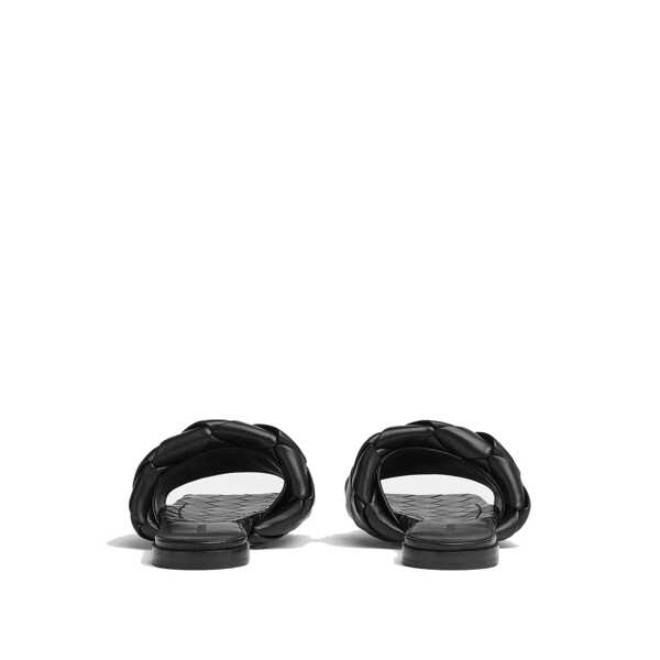 Sandale Bottega Veneta BOTTEGA VENETA Intrecciato leather flat sandals Black Femei (BM 19719066) 2
