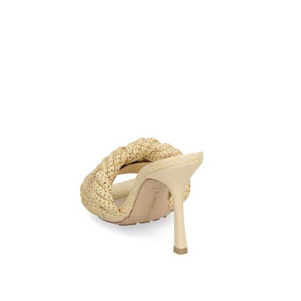 Saboti Bottega Veneta Bottega Veneta Lido Raffia Mules Beige Femei (BM 19719087) 3