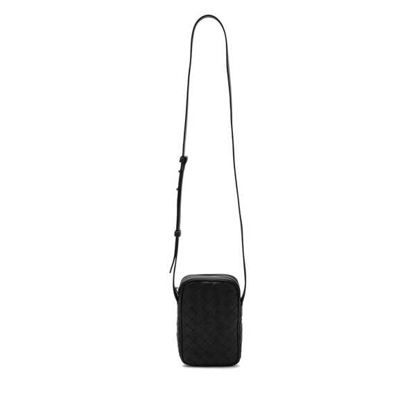 Genti de mana Bottega Veneta Bottega Veneta Intrecciato Mini Crossbody Bag Black Barbati (BM 19719468) 1