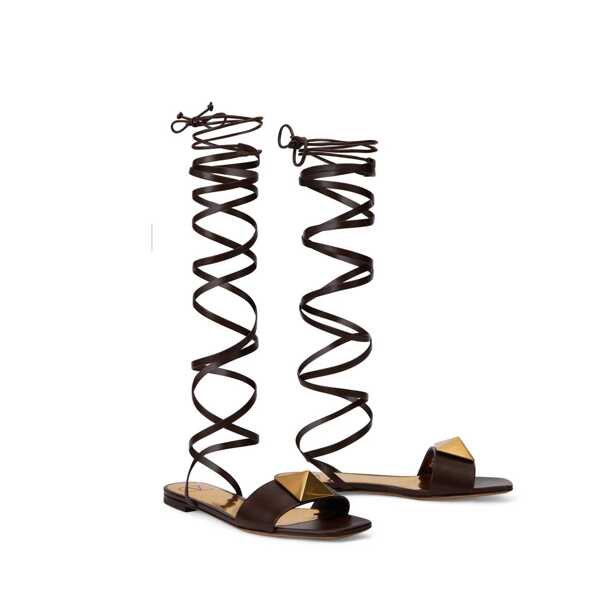 Sandale Valentino Garavani VALENTINO GARAVANI Spiral sandals Brown Femei (BM 19719513) 2
