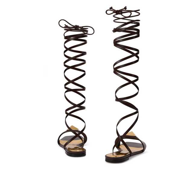 Sandale Valentino Garavani VALENTINO GARAVANI Spiral sandals Brown Femei (BM 19719513) 3